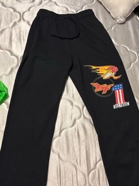 Black Graphic Sweatpants